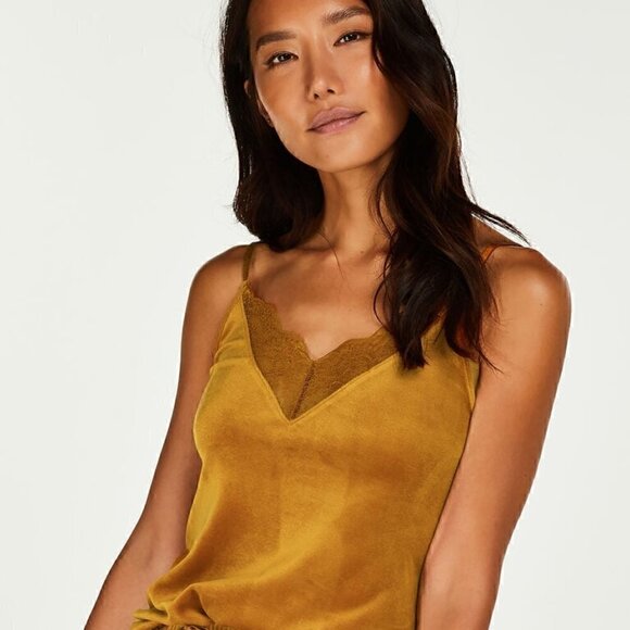 First-Layer Vneck Top for Women | Yellow Mustard | Adjustable Strap | Basic Tank - Picture 6 of 7